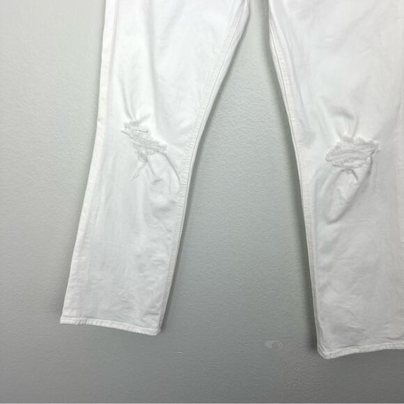MOTHER Superior | NEW The Tripper in Almost Innocent White Distressed Jeans 25 - Picture 7 of 16